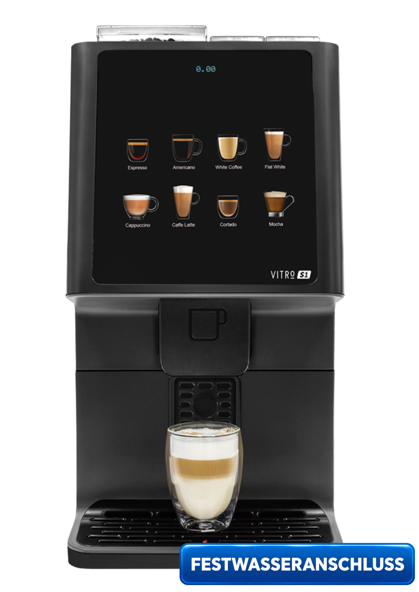 AZKOYEN Vitro S1 Espresso Kaffeevollautomat - mit Festwasseranschluss