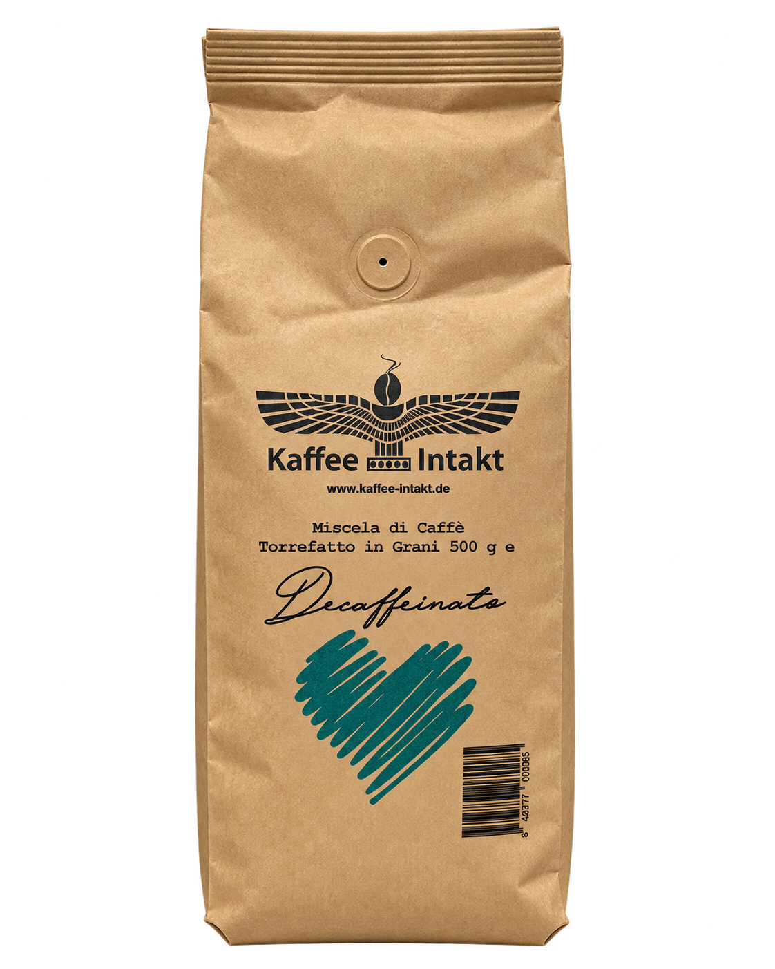 KAFFEE INTAKT 500g Decaffeinato / Entkoffeiniert  Kaffeebohnen