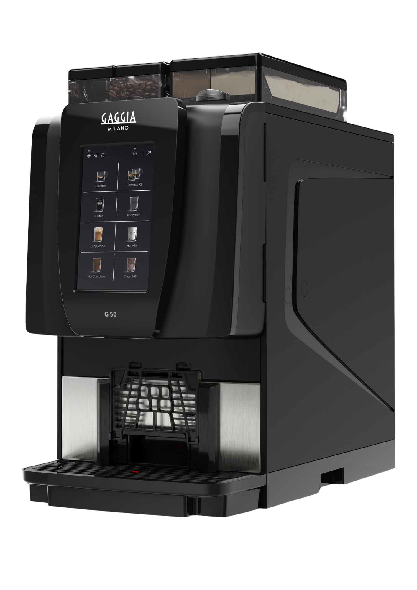 Gaggia G 50 Festwasseranschluss – Professional  Kaffeevollautomat ES + 2IN (Milchpulver und Schokopulverfach) 